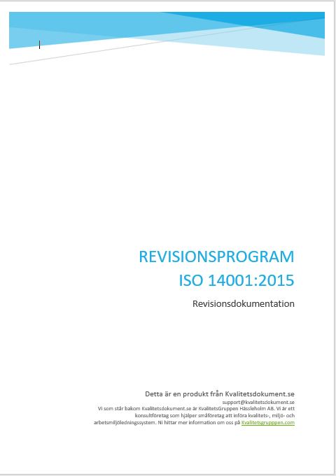 Revisionsprogram för ISO 14001:2015