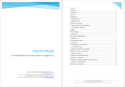Kvalitetsplan f�r bygg � Enkel mall f�r sm�f�retag