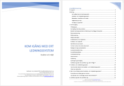 Kvalitets- och milj�ledningssystem