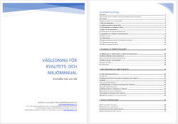 Kvalitets- och milj�ledningssystem
