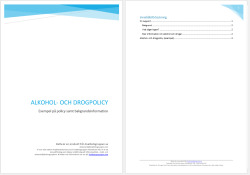 Alkohol och drogpolicy