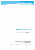 Arbetsmiljplan  Mall fr strre projekt