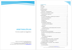 Arbetsmilj�plan � Mall f�r st�rre projekt