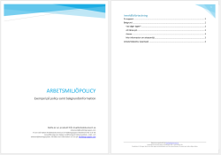 Arbetsmilj�policy