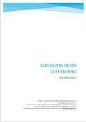 Checklista - Infr ISO 14001-certifiering
