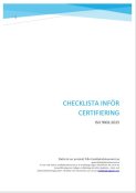 Checklista - Infr ISO 9001-certifiering