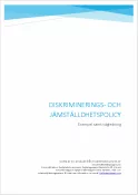 Diskriminerings- och jmstlldhetspolicy - Exempel samt vgledni