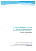 Diskriminerings- och jmstlldhetspolicy