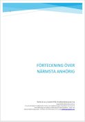 Blankett fr frteckning ver nrmaste anhrig