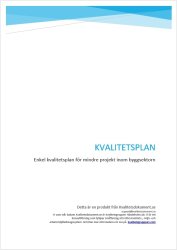 Kvalitetsplan  Enkel mall fr sm fretag