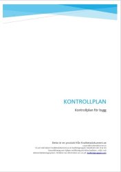 Kontrollplan - Enkel mall fr bygg