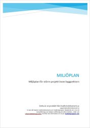 Miljplan  Avancerad mall fr strre projekt