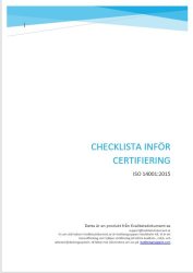 Checklista - Infr ISO 14001-certifiering