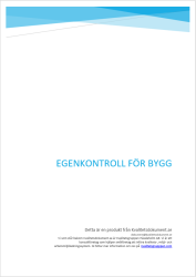 Egenkontroll - Mall f�r bygg