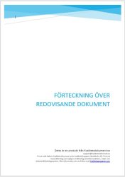 Frteckning ver redovisande dokument