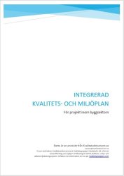 Kvalitets- och Miljplan  Avancerad mall fr byggprojekt