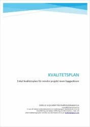 Kvalitetsplan f�r bygg � Enkel mall f�r sm�f�retag