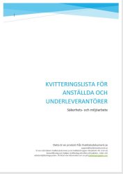 Blankett fr kvitteringslistor fr anstllda och underleverantr