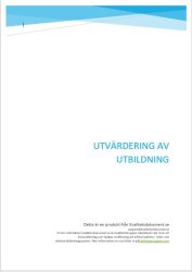 Blankett fr utvrdering av utbildning